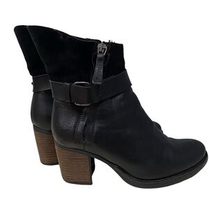 Bos. & Co. Women's Bestie Heeled Leather Black Winter Snow Booties 38 US 7.5